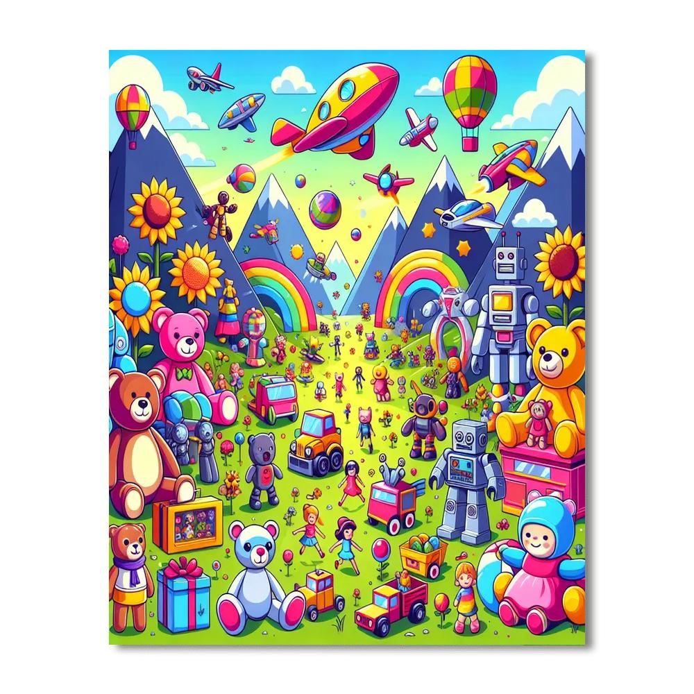 The Great Toy Adventure Painting Number Kit