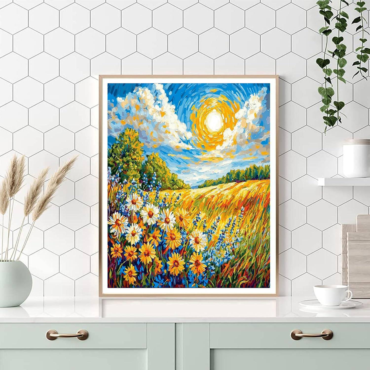 Vincent Van Gogh Inspired Rays Of Sunshine  Painting By Numbers Kit