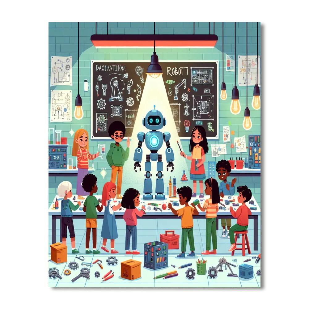 Robot Workshop Exploration Painting Number Kit