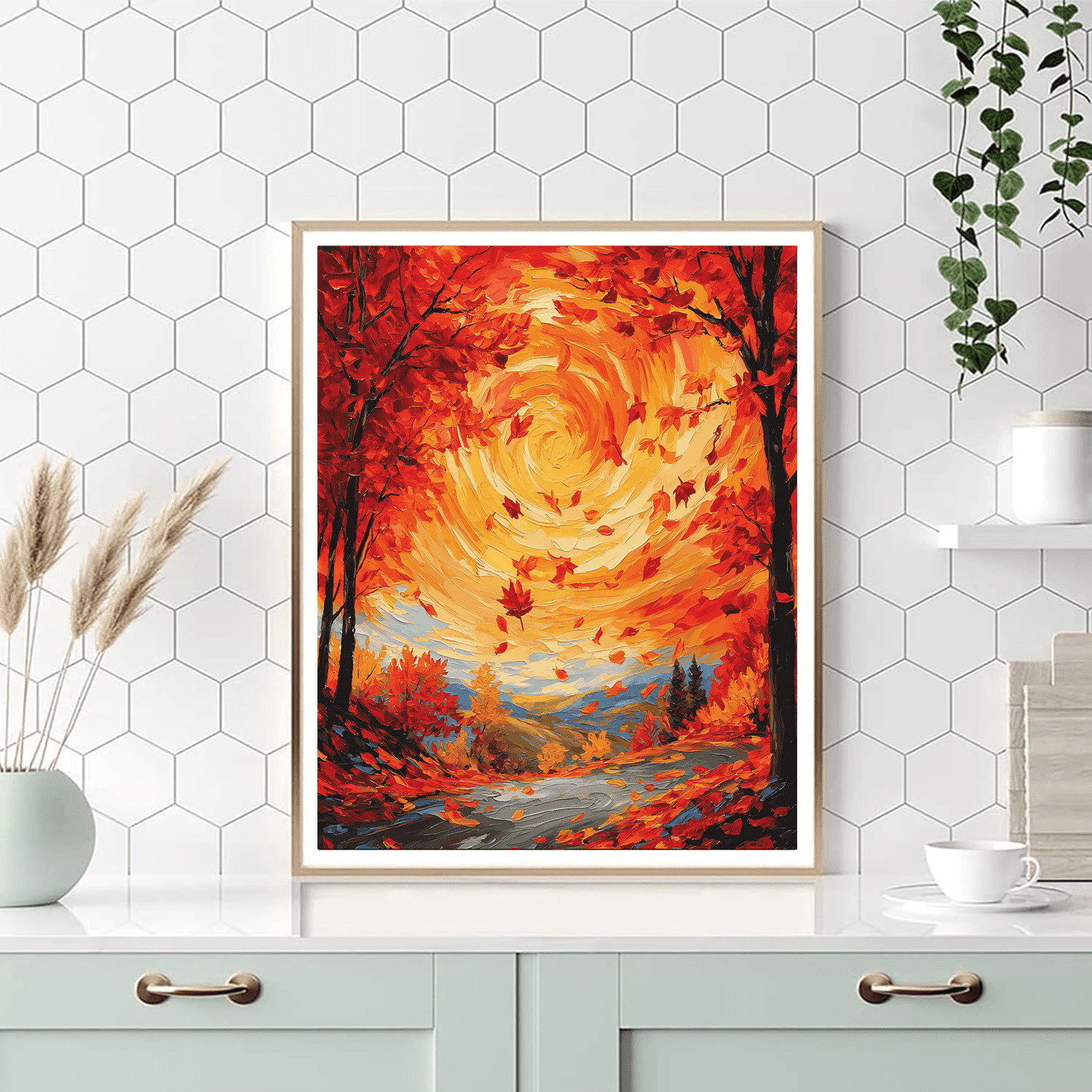 Vincent Van Gogh Inspired Autumn Leaves Cascade  Painting By Numbers Kit