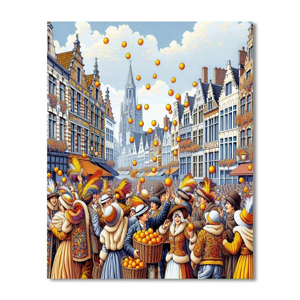 Carnaval De Binche - Belgium Paint By Numbers