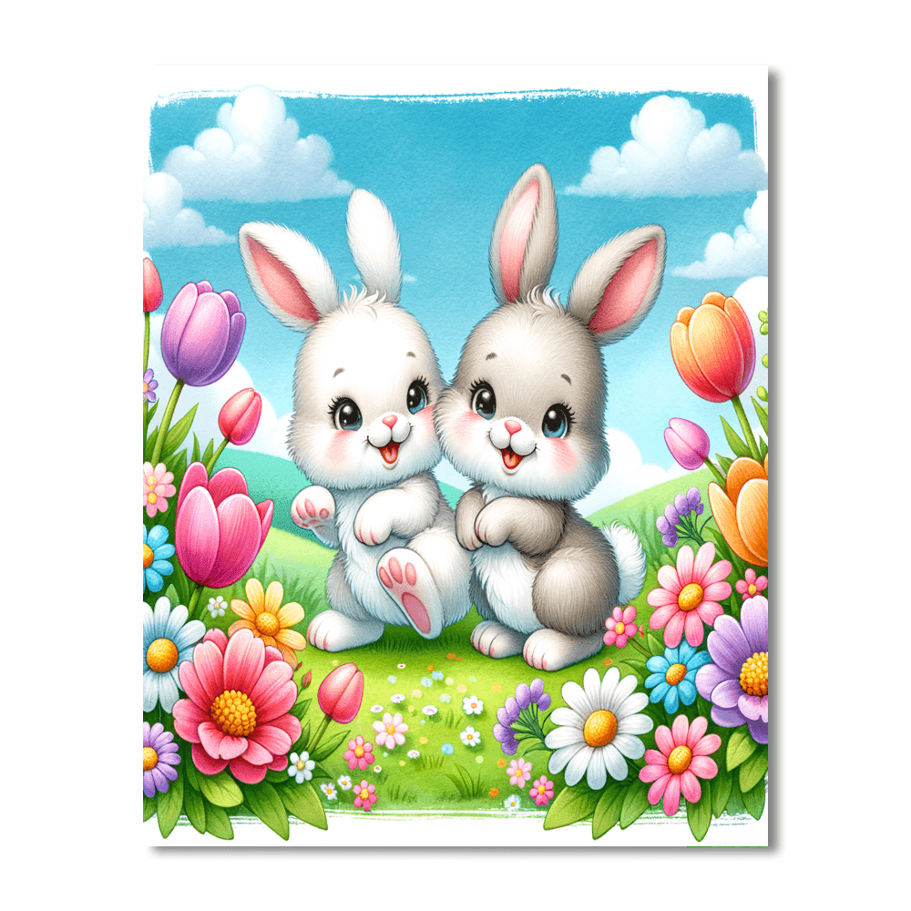 Charming Bunnies Paint By Numbers