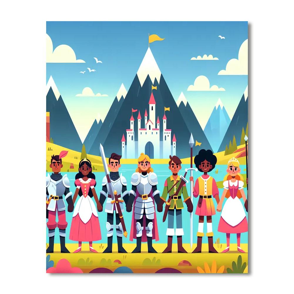 Fantasy Quest With Heroes Paint By Numbers Kits