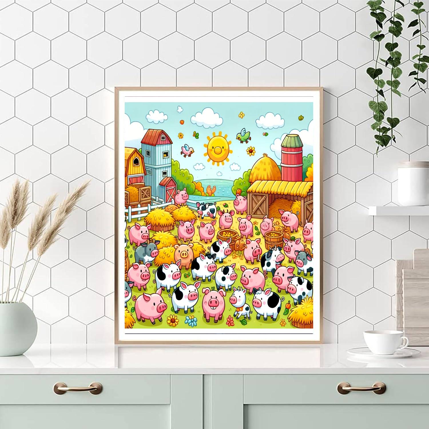 Sunny Farmyard Celebration Paint By Color