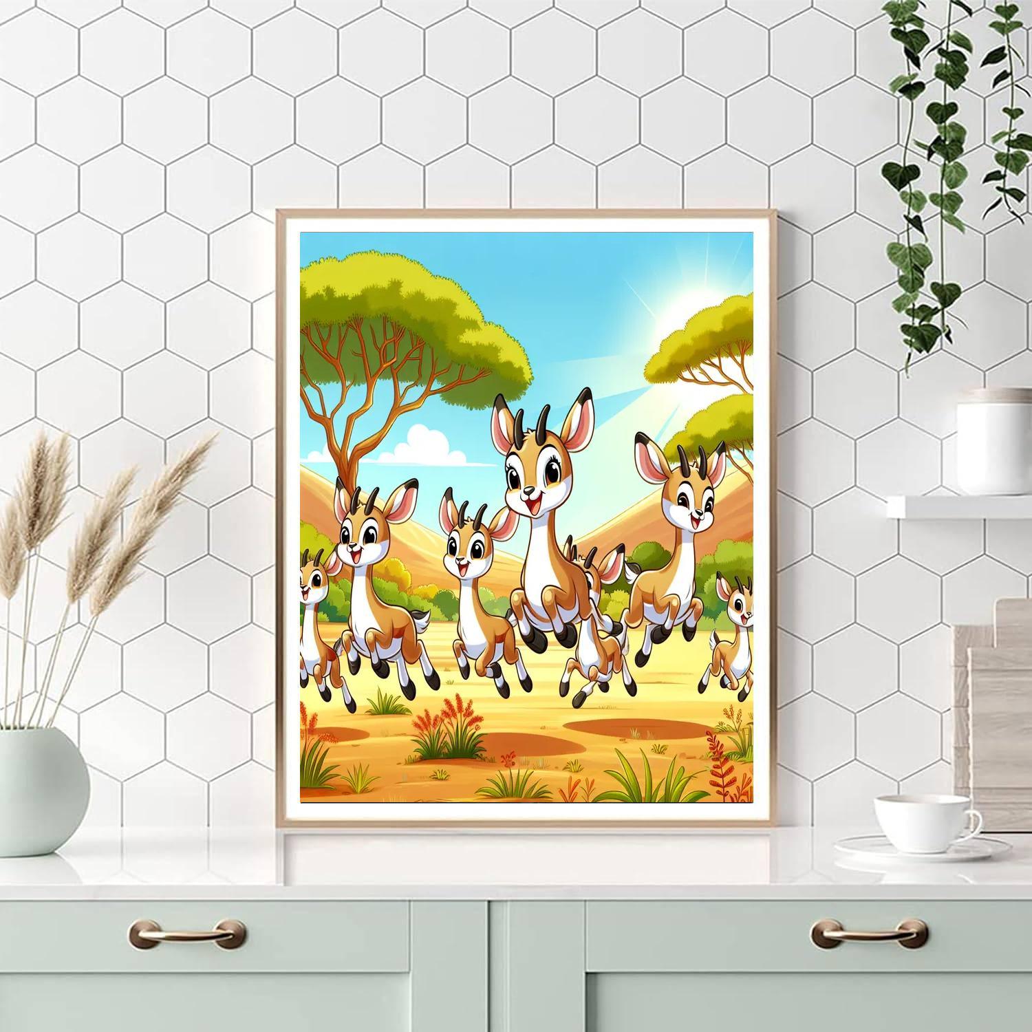 Giggle Gazelles Painting By Numbers Kit