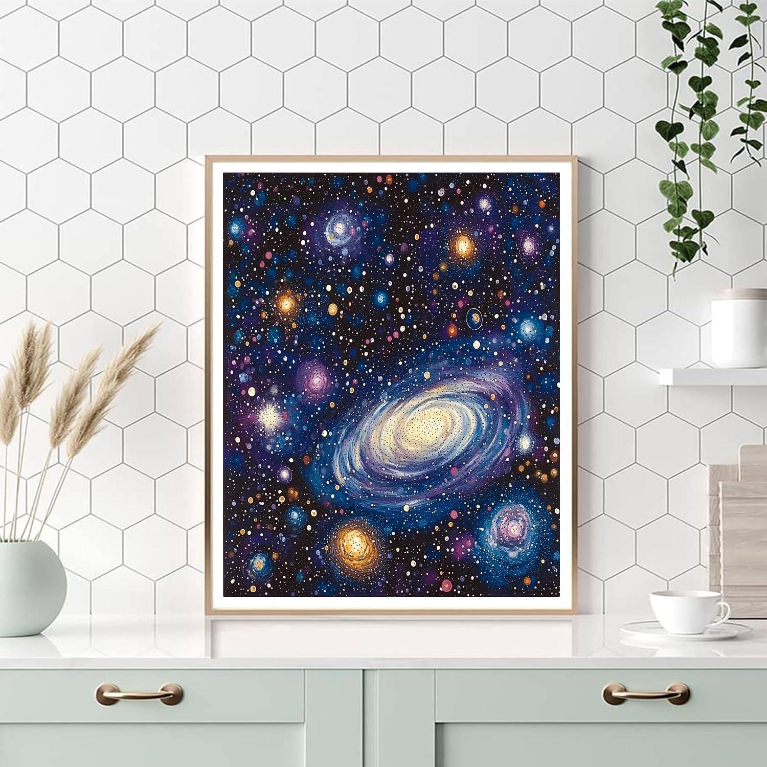 Georges Seurat Inspired Celestial Veil  Paint By Numbers Art