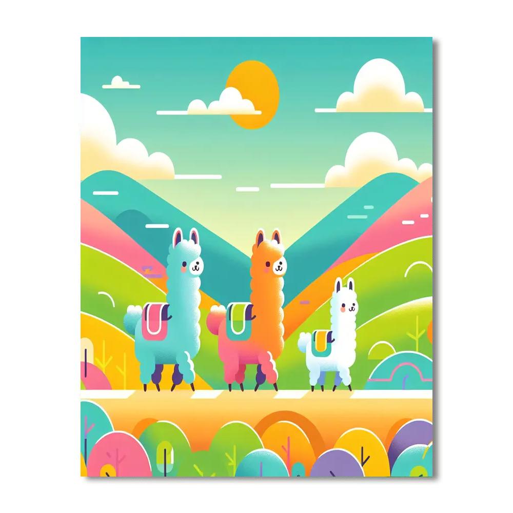 Adventure Alpaca Amigos Numbered Painting Kits