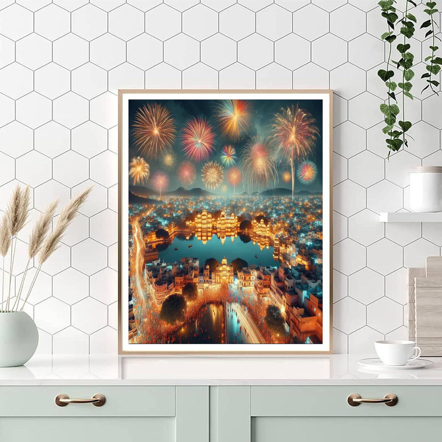 Diwali Fireworks In Jaipur - India Paint By Color