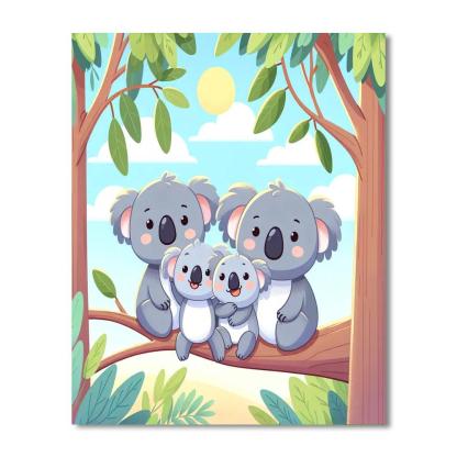 Adorable Koala Family Numbered Painting Kits