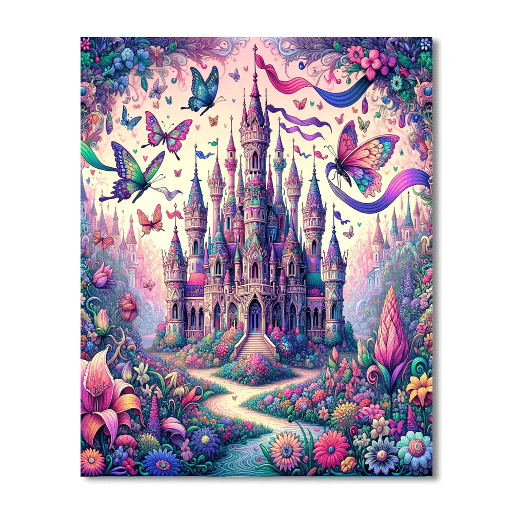 Fantastical Fairy Tale Castle Numbered Painting Kits
