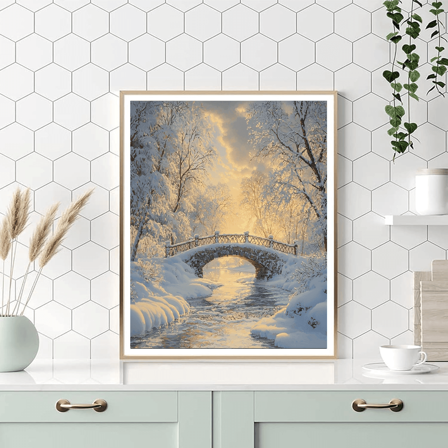 John Atkinson Grimshaw Inspired Frosty Morning  DIY Paint By Numbers