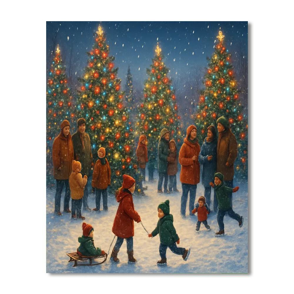 Festival Of Trees Painting By Numbers Kit