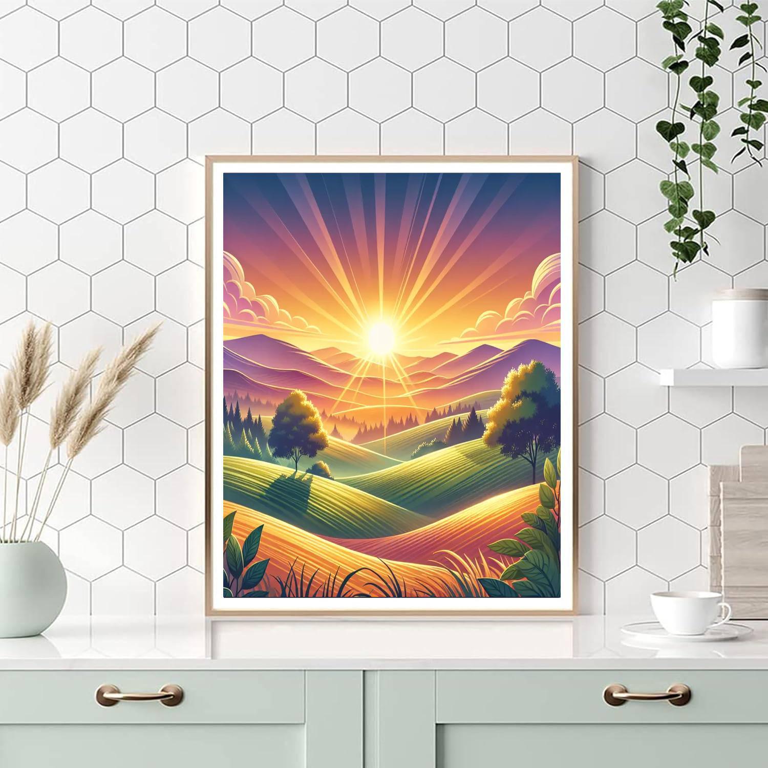 Golden Sunrise Bliss Paint By Number