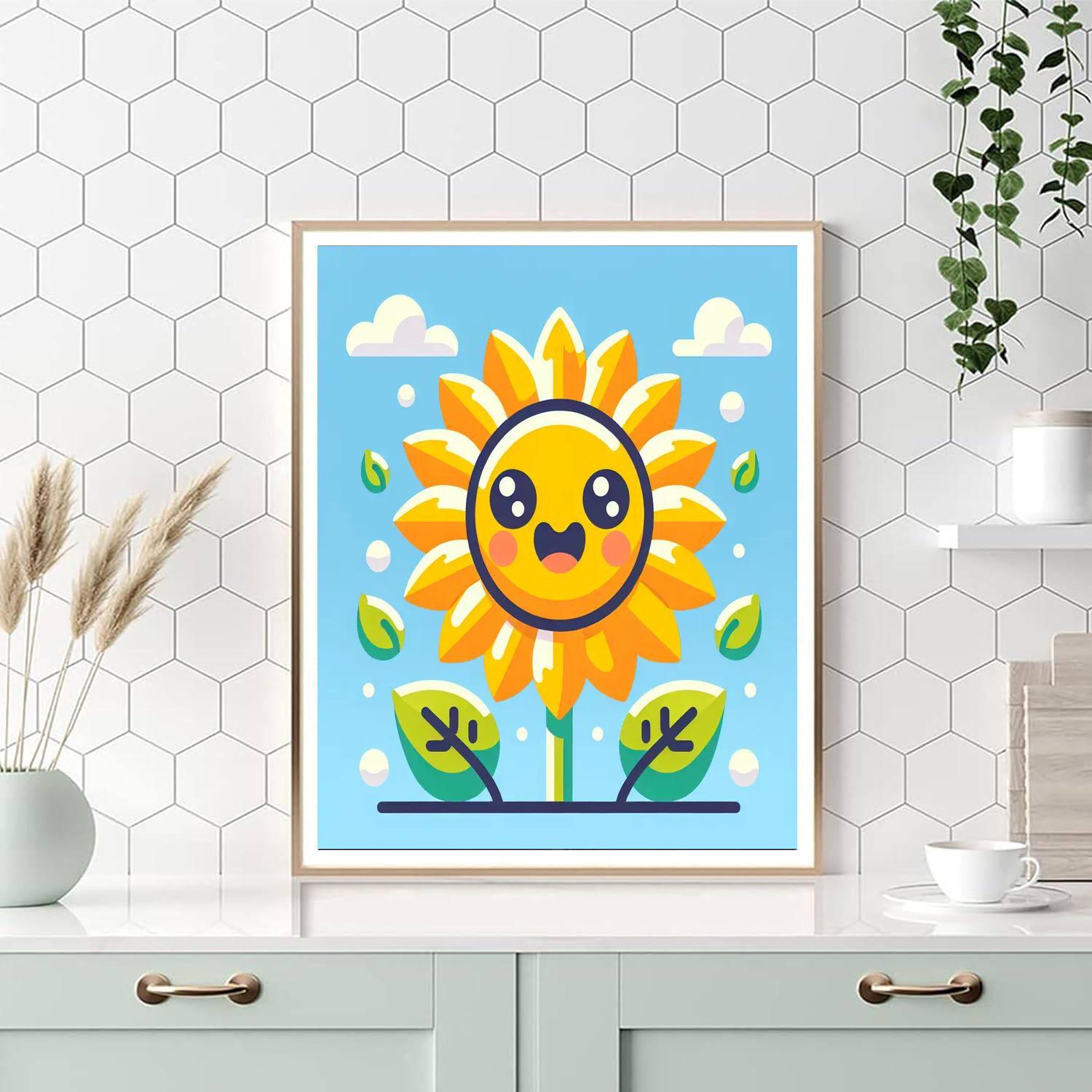 Energetic Sunflower Painting By Numbers Kit