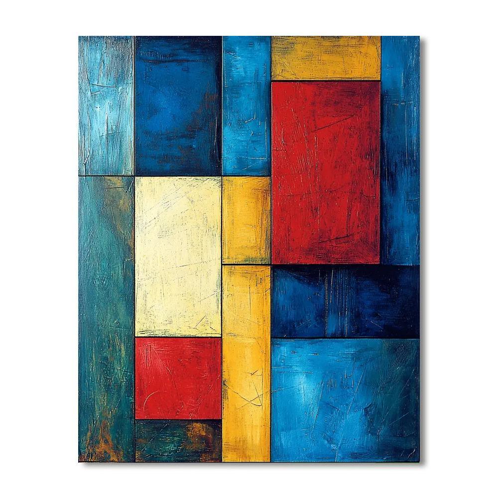 Kazimir Malevich Inspired Geometric Harmony Wall Art  Painting By Numbers Kit