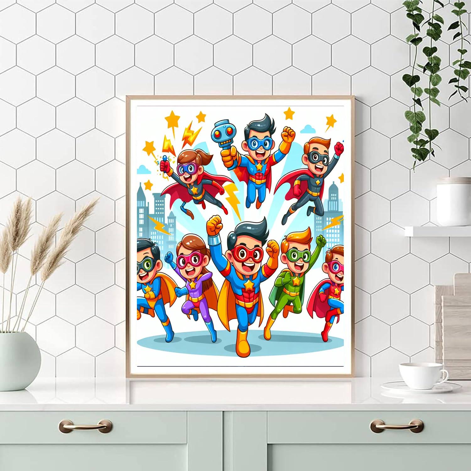 Incredible Superheroes Numbered Painting Kits