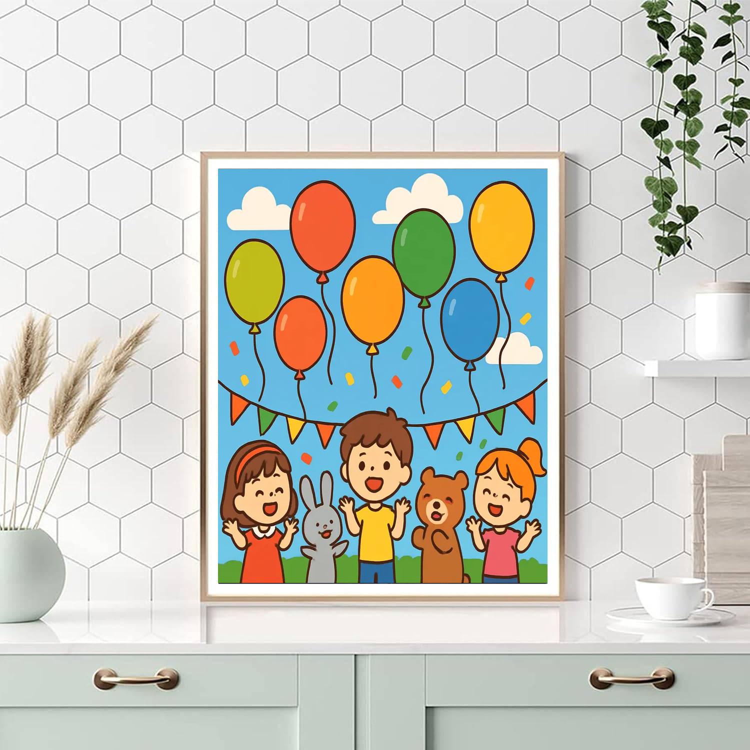 Bouncing Balloon Festival Paint By Numbers Kits