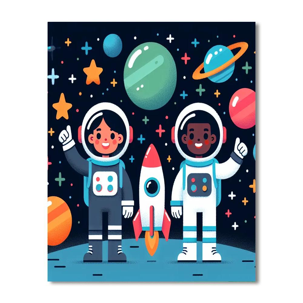 Space Astronaut Adventure Paint By Numbers