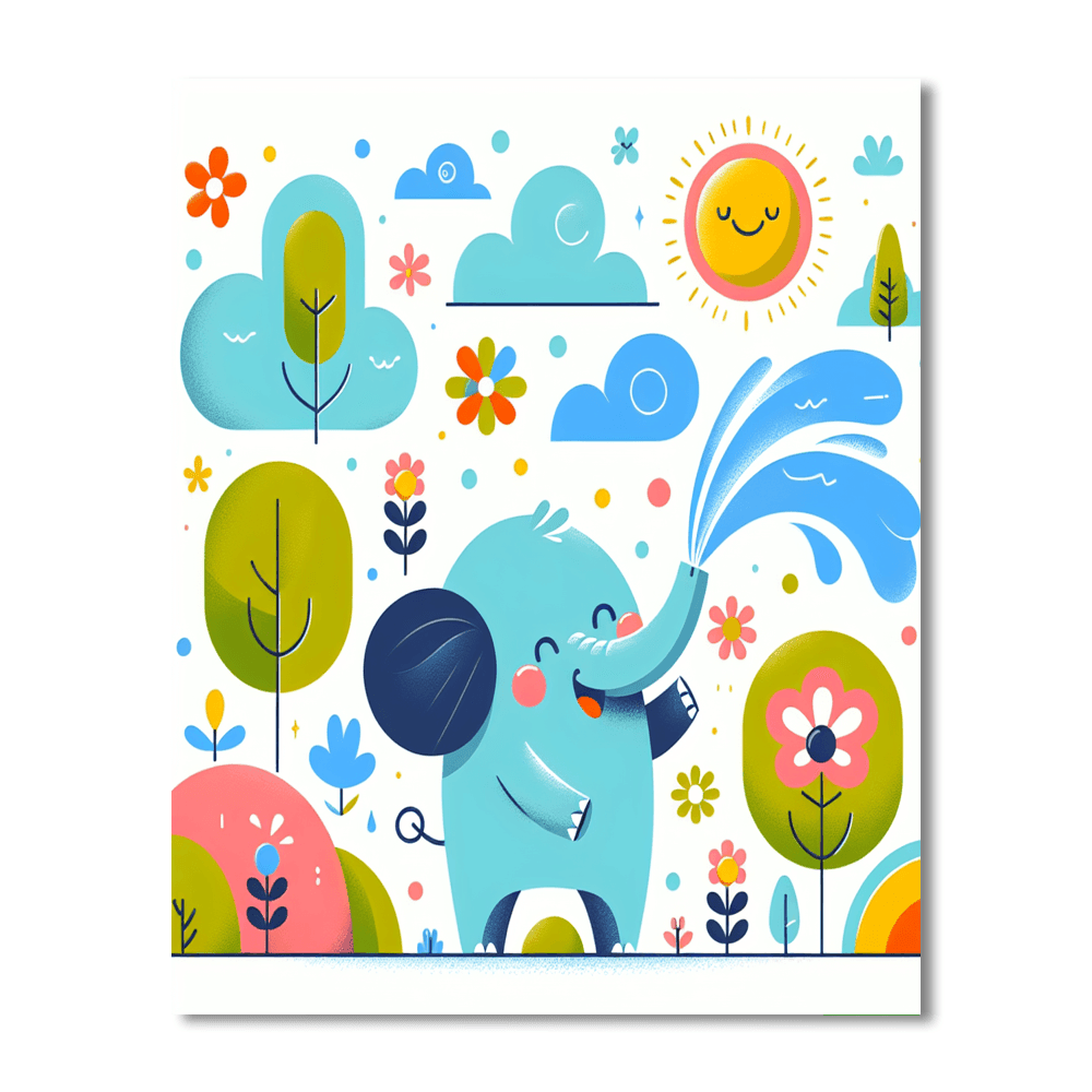 Charming Elephant Paint By Numbers