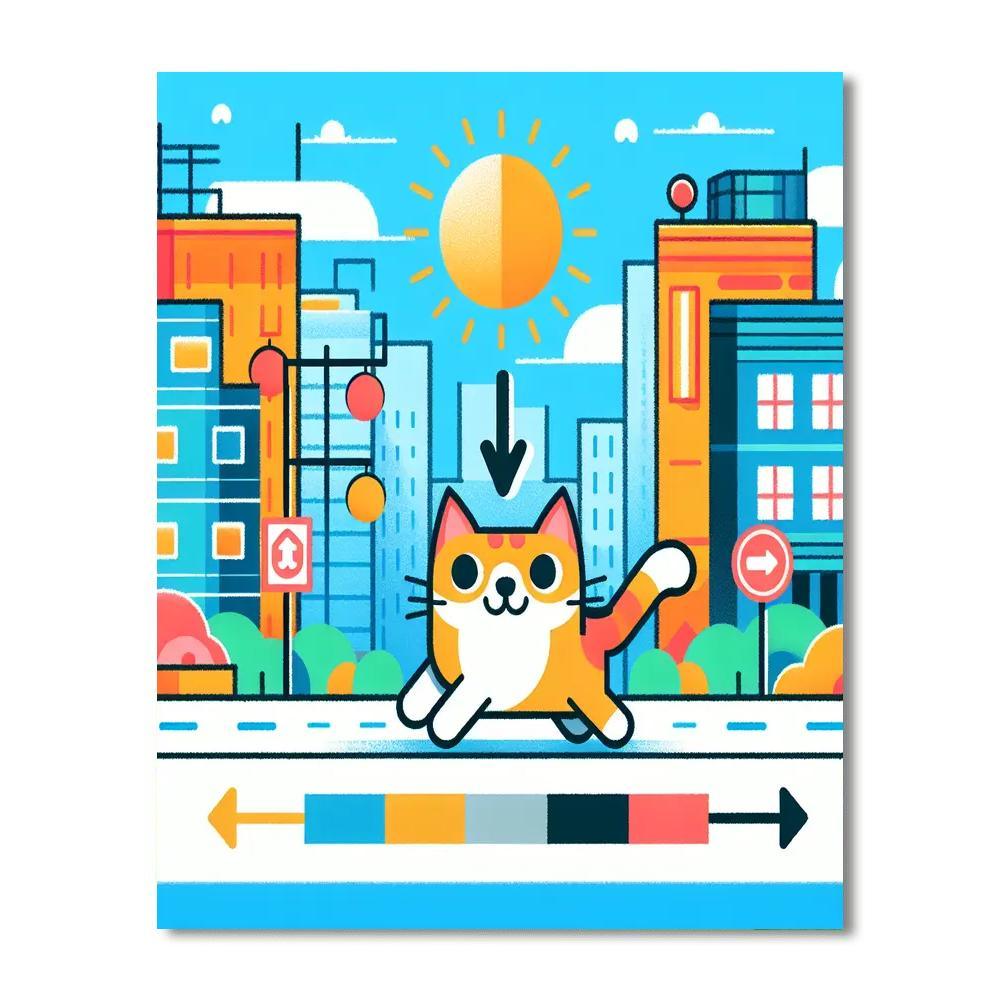 Curious Cat's Urban Adventure Paint By Numbers
