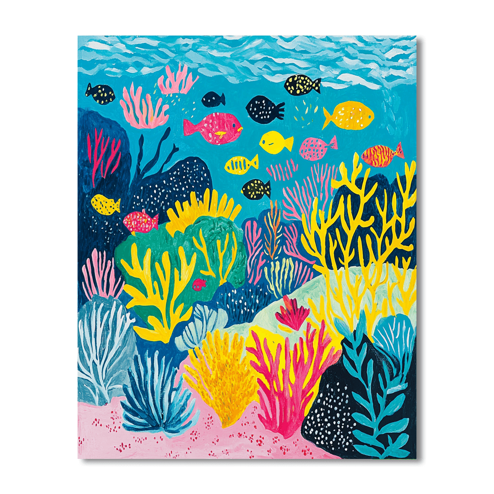 Henri Matisse Inspired Fascinating Coral Reef Life  Paint By Numbers