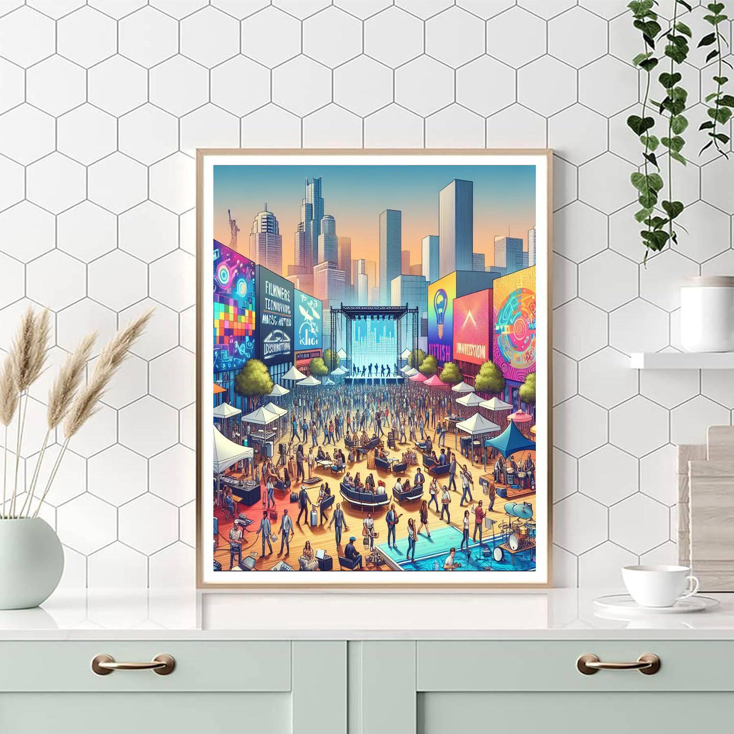 South By Southwest (sxsw) - Usa Paint By Numbers