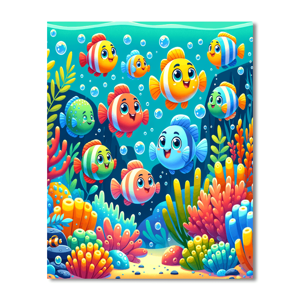 Friendly Fish DIY Paint By Numbers