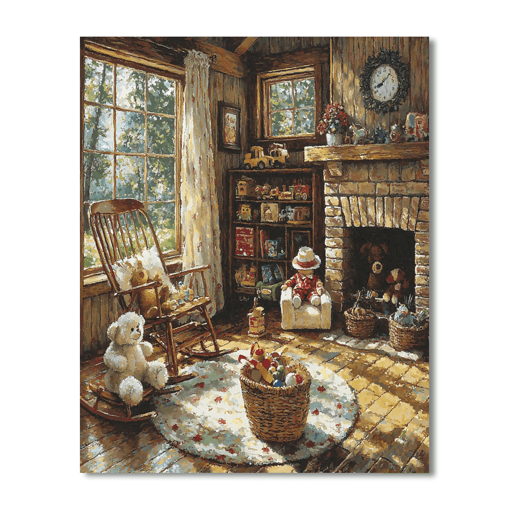 Norman Rockwell Inspired Vintage Toy Collection  Paint By Color