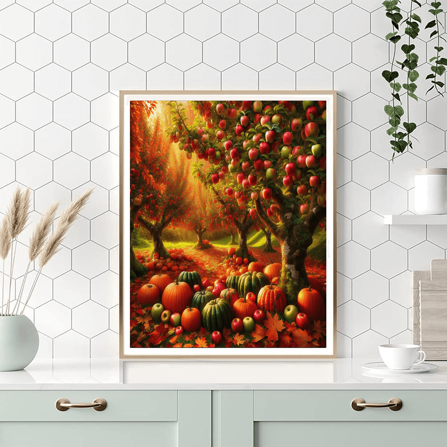 Bright Autumn Orchard Number Painting