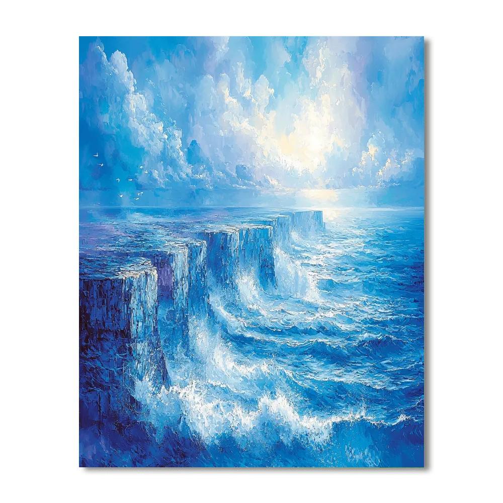 J.M.W. Turner Inspired Dramatic Sea Cliff Vistas  Paint By Numbers