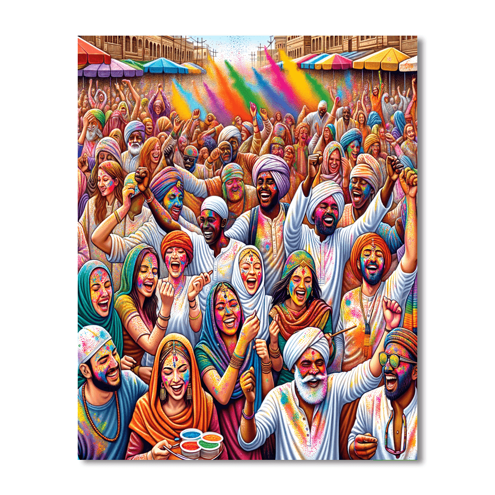 The Holi Festival DIY Paint By Numbers