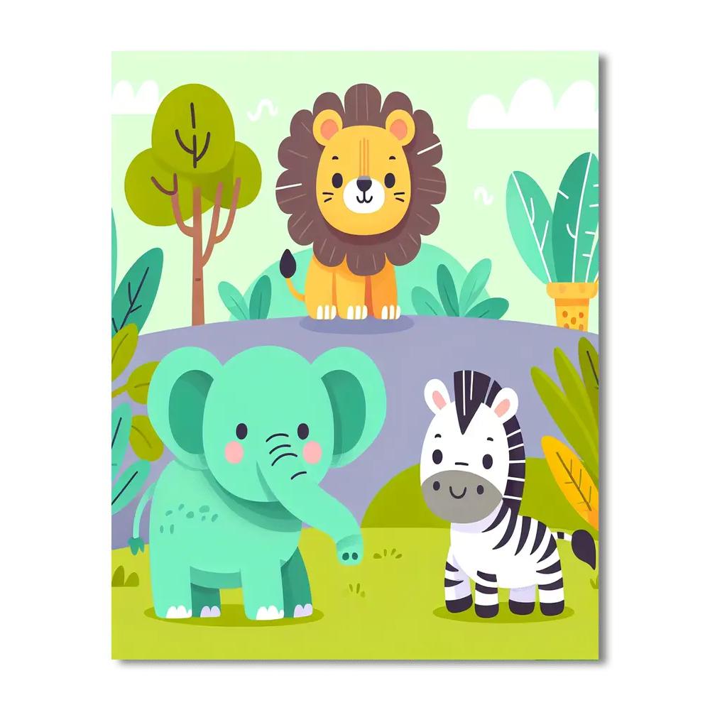Jungle Safari Experience Paint By Numbers Art
