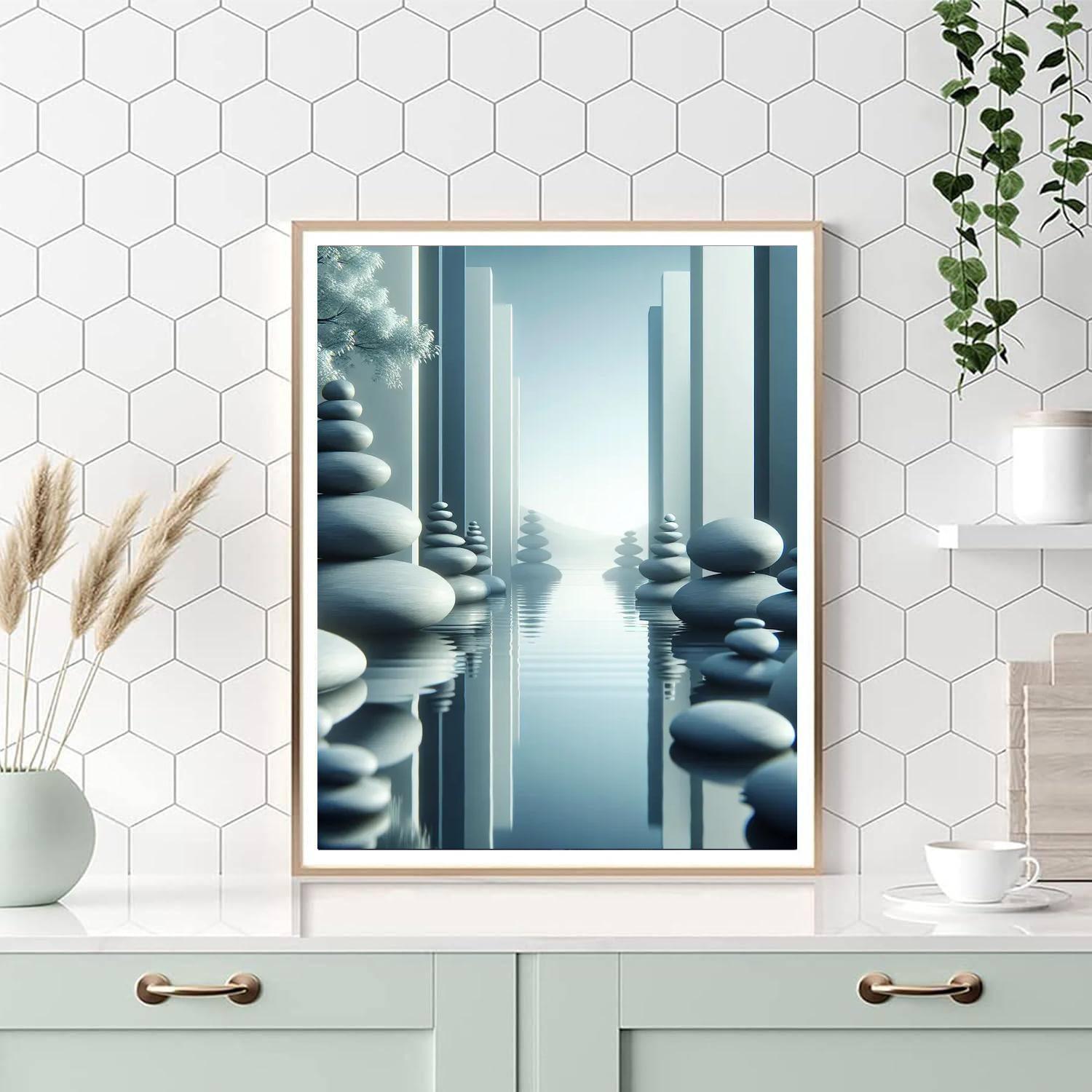 Harmonious Zen Stones Painting Number Kit