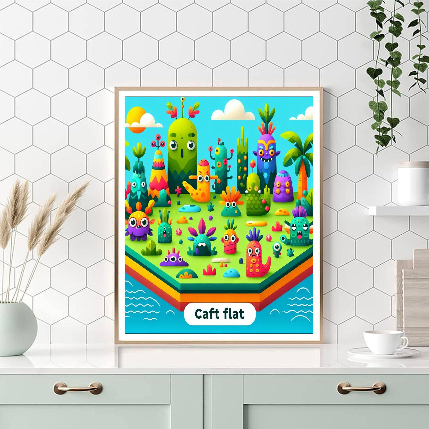 Imaginative Island Inhabitants Paint By Numbers Art