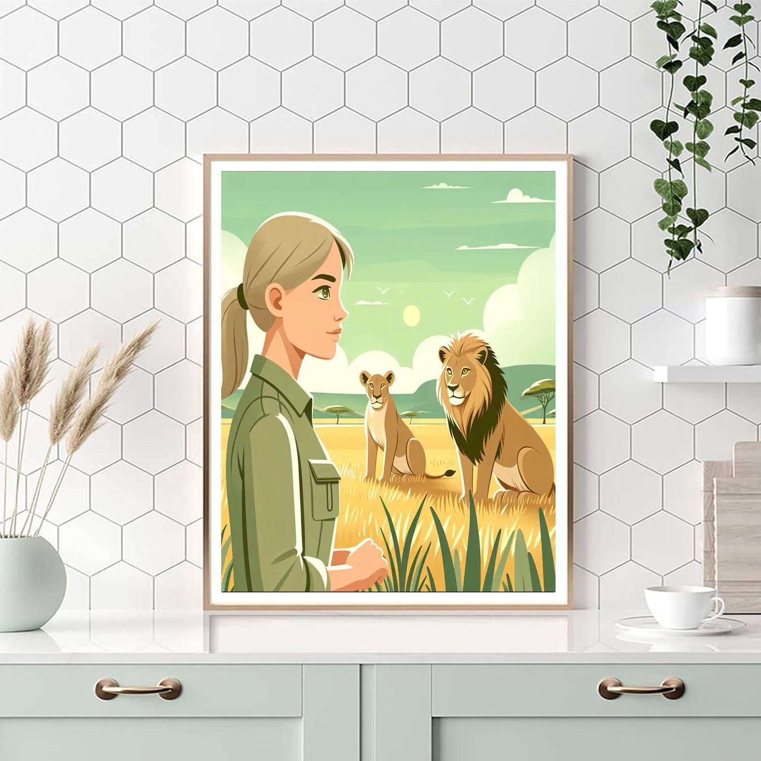 Wildlife Conservation Safari Painting Number Kit