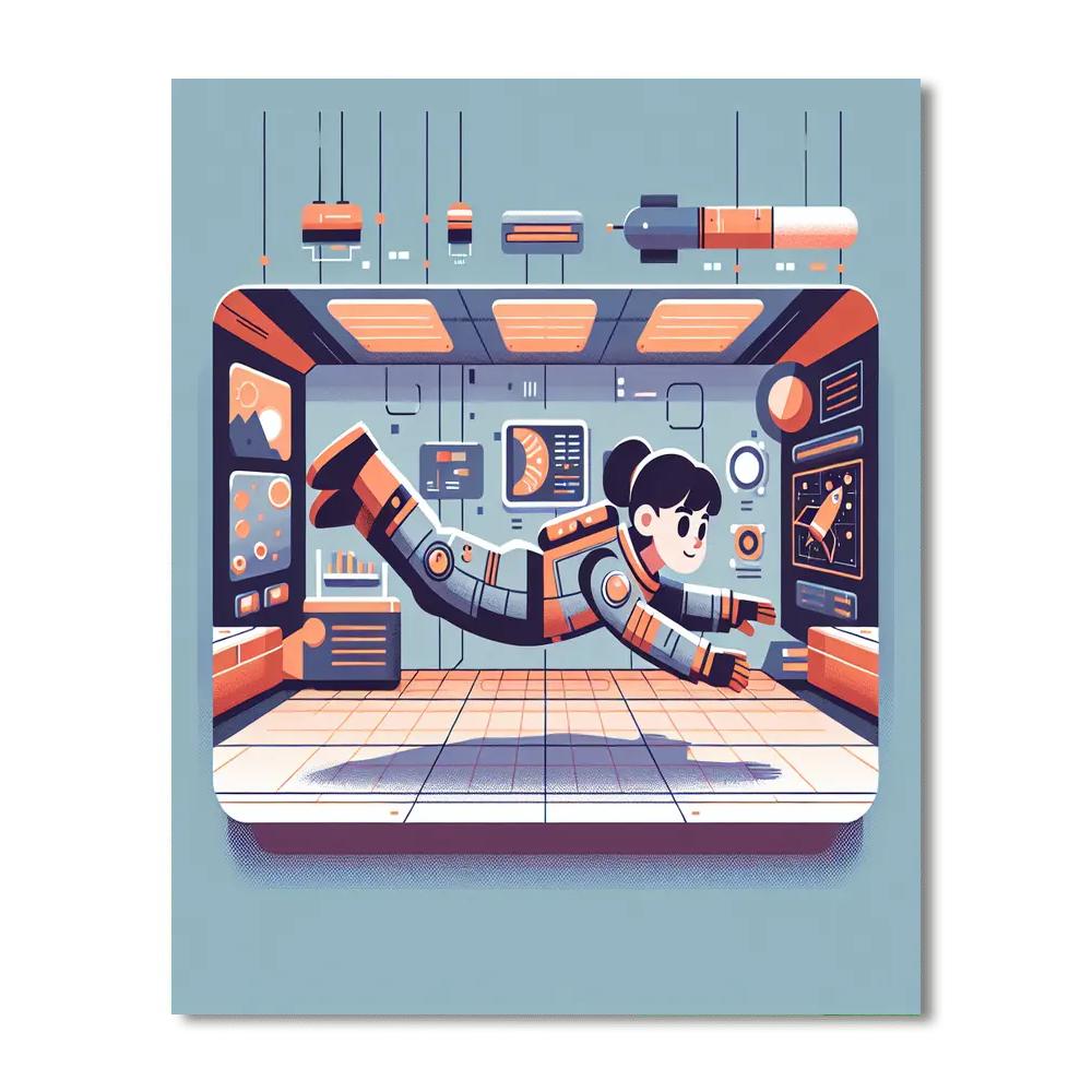 Astronaut Training Mission Painting Number Kit