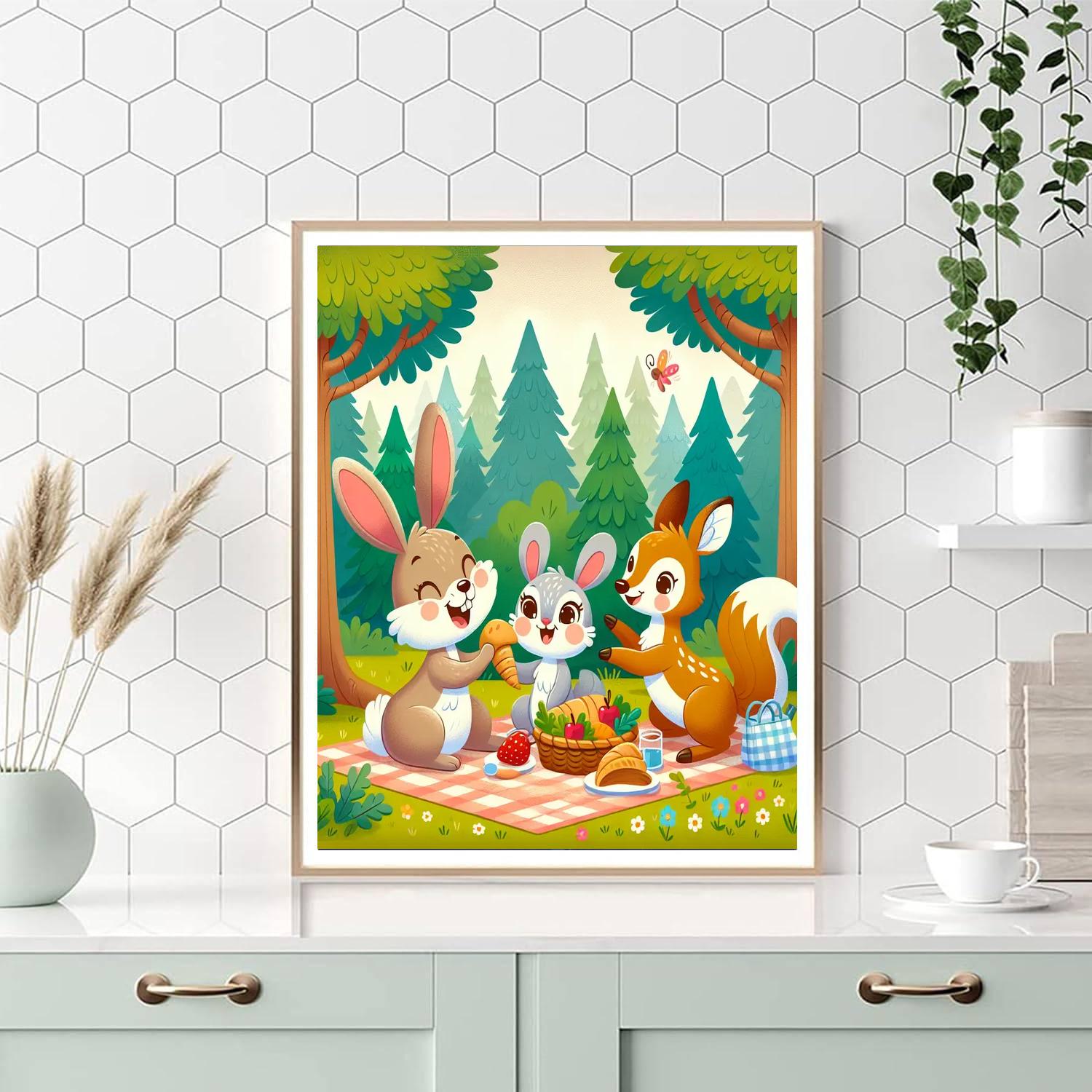 Forest Friends Get-together Numbered Painting Kits