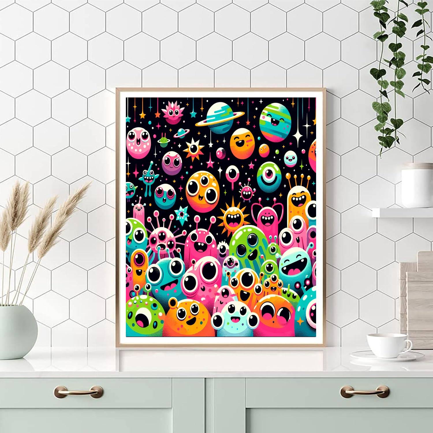 Alien Galaxy Quest Paint By Numbers Art