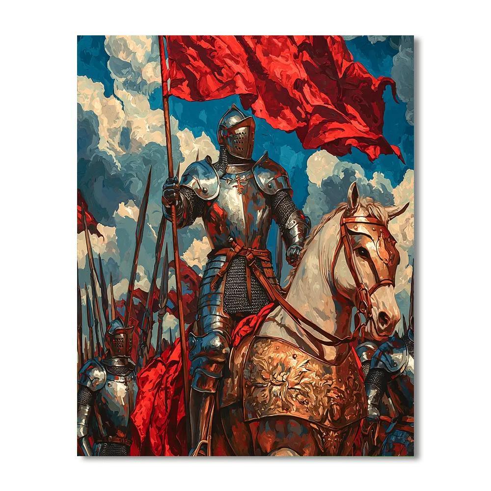 Raphael Inspired Medieval Knights' Valor  Number Painting
