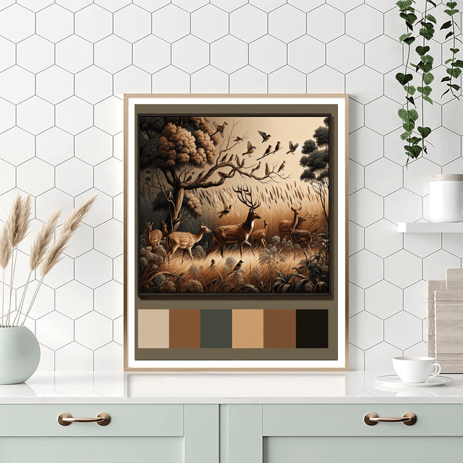 Artistic Wildlife Gathering Painting By Numbers Kit