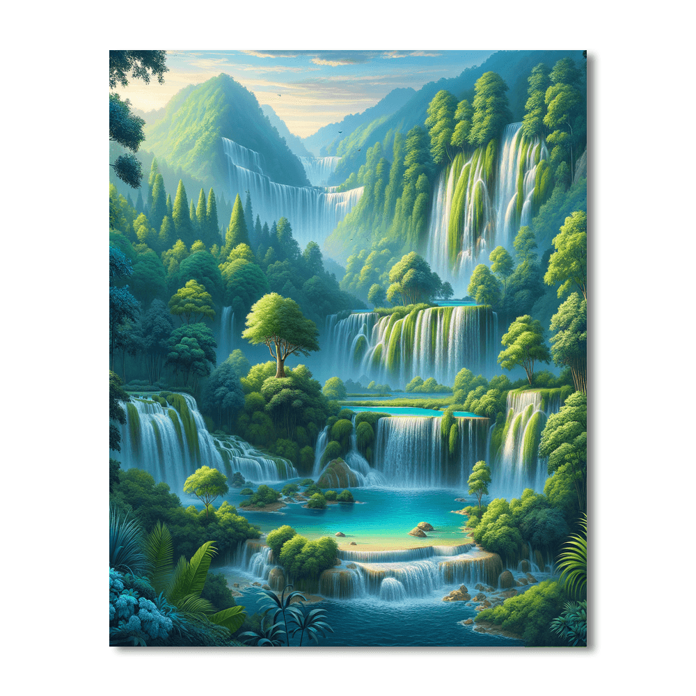 Whispering Waterfalls - DIY Painting By Numbers Kit
