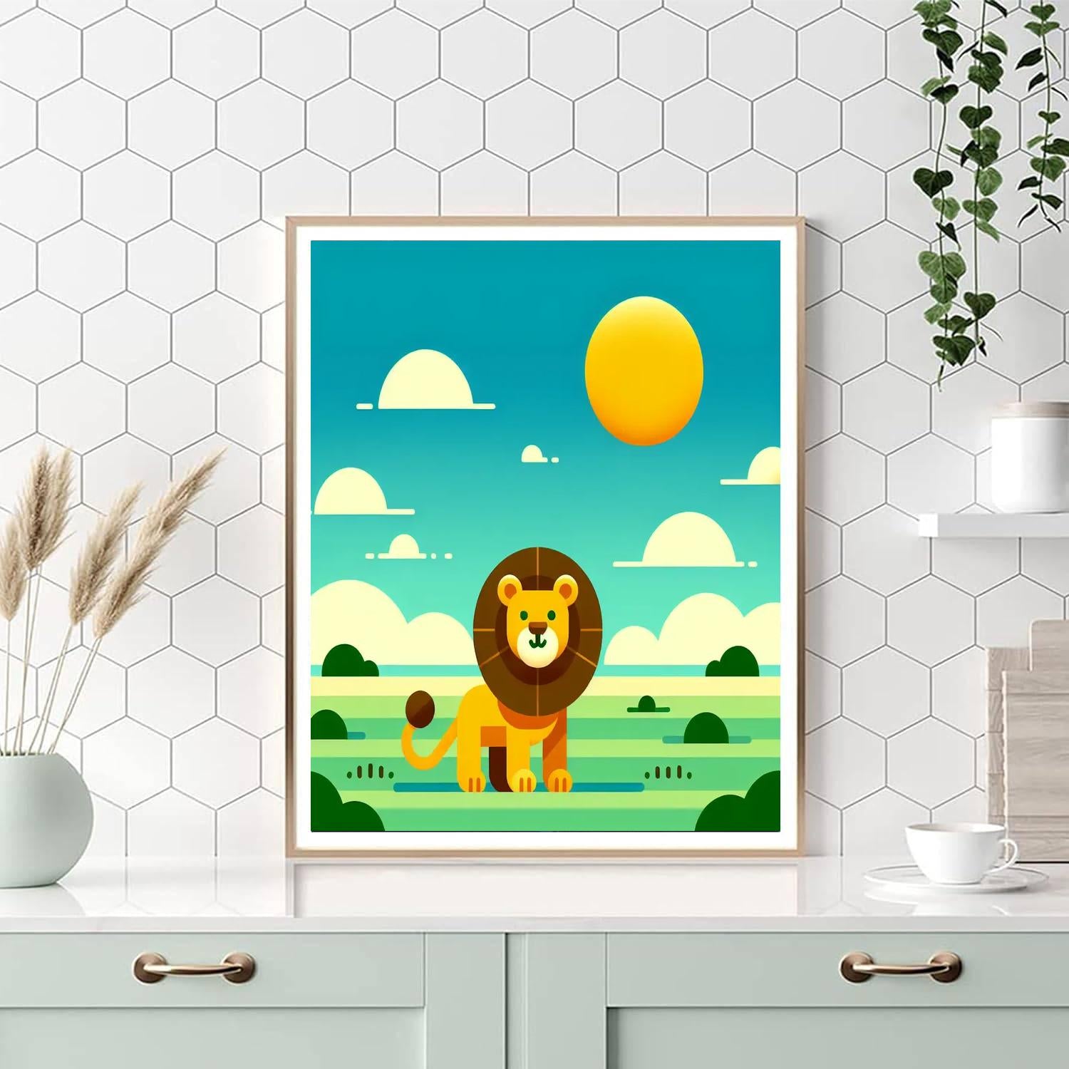 Majestic Lion Adventure Painting By Numbers Kit