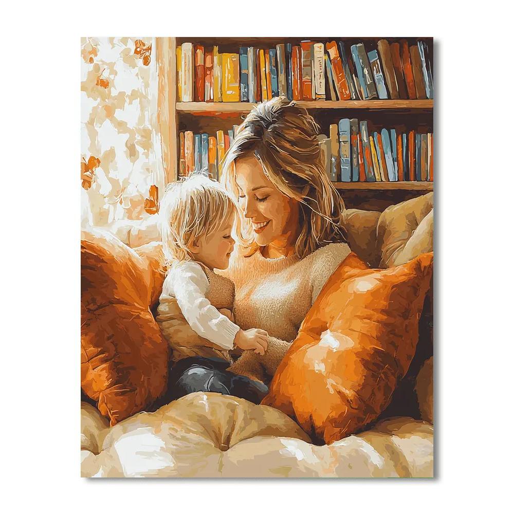 Mommy And Me In A Cozy Nook Paint By Number