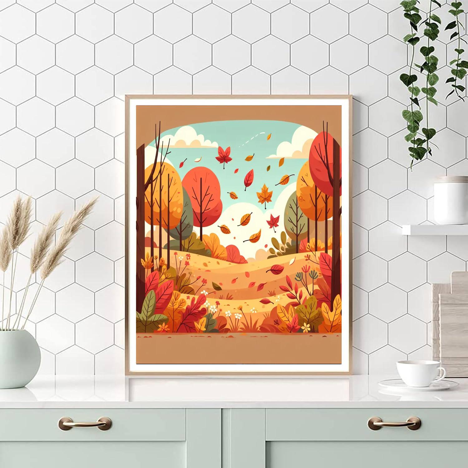 Autumn Leaves Adventure Paint By Numbers Art