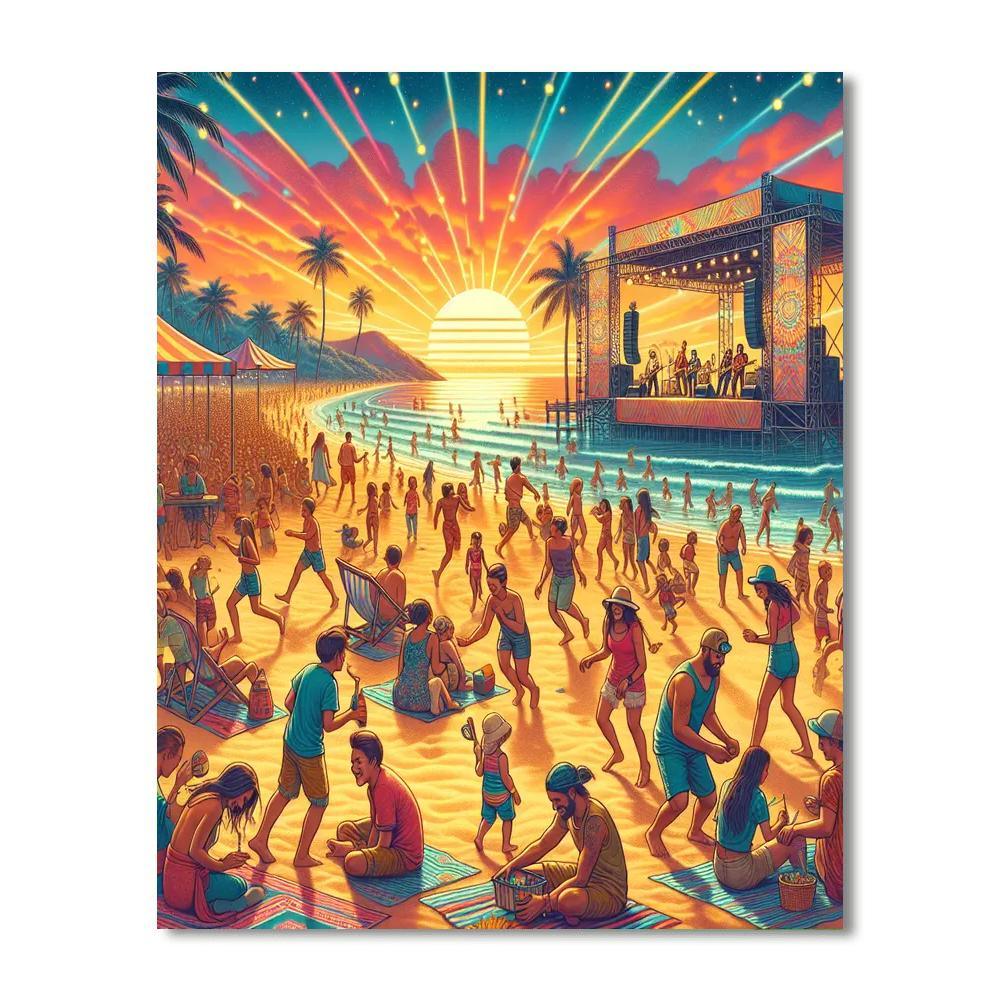 Ostend Beach Festival - Ostend DIY Paint By Numbers