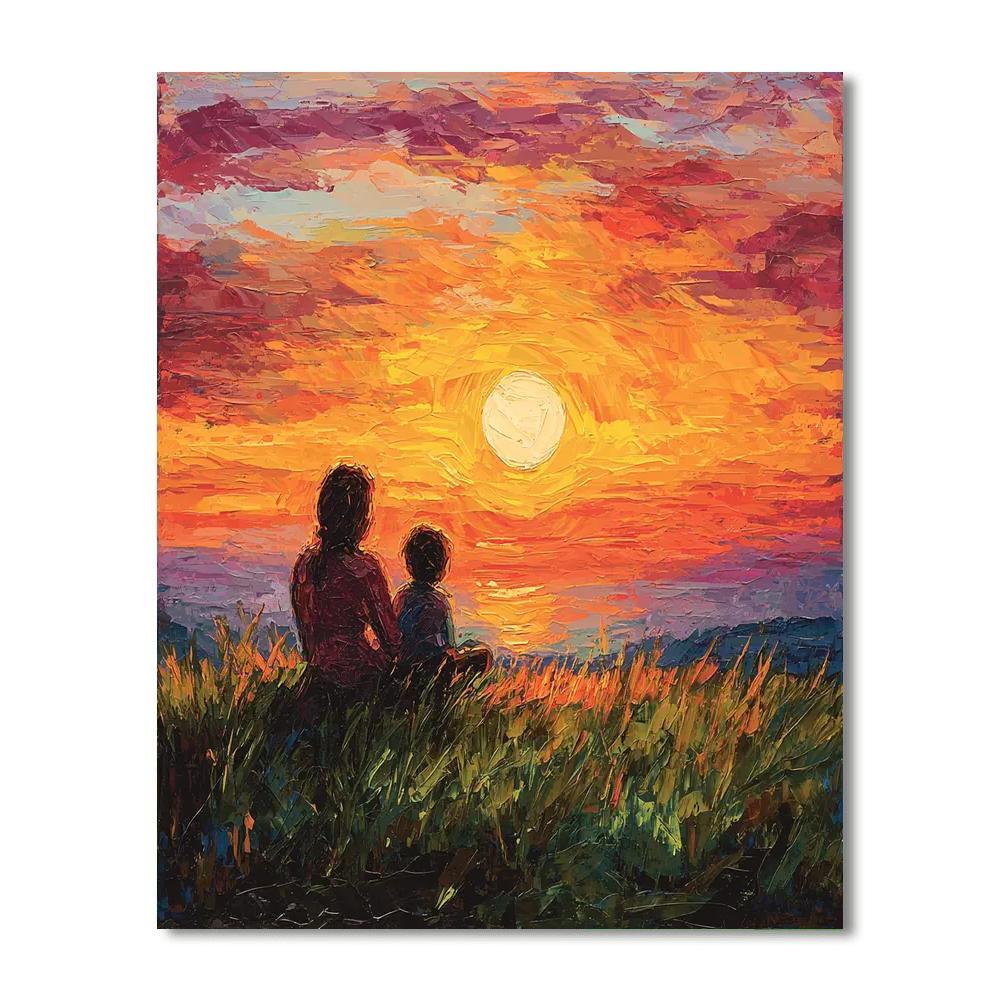 Sunset Conversations Number Painting