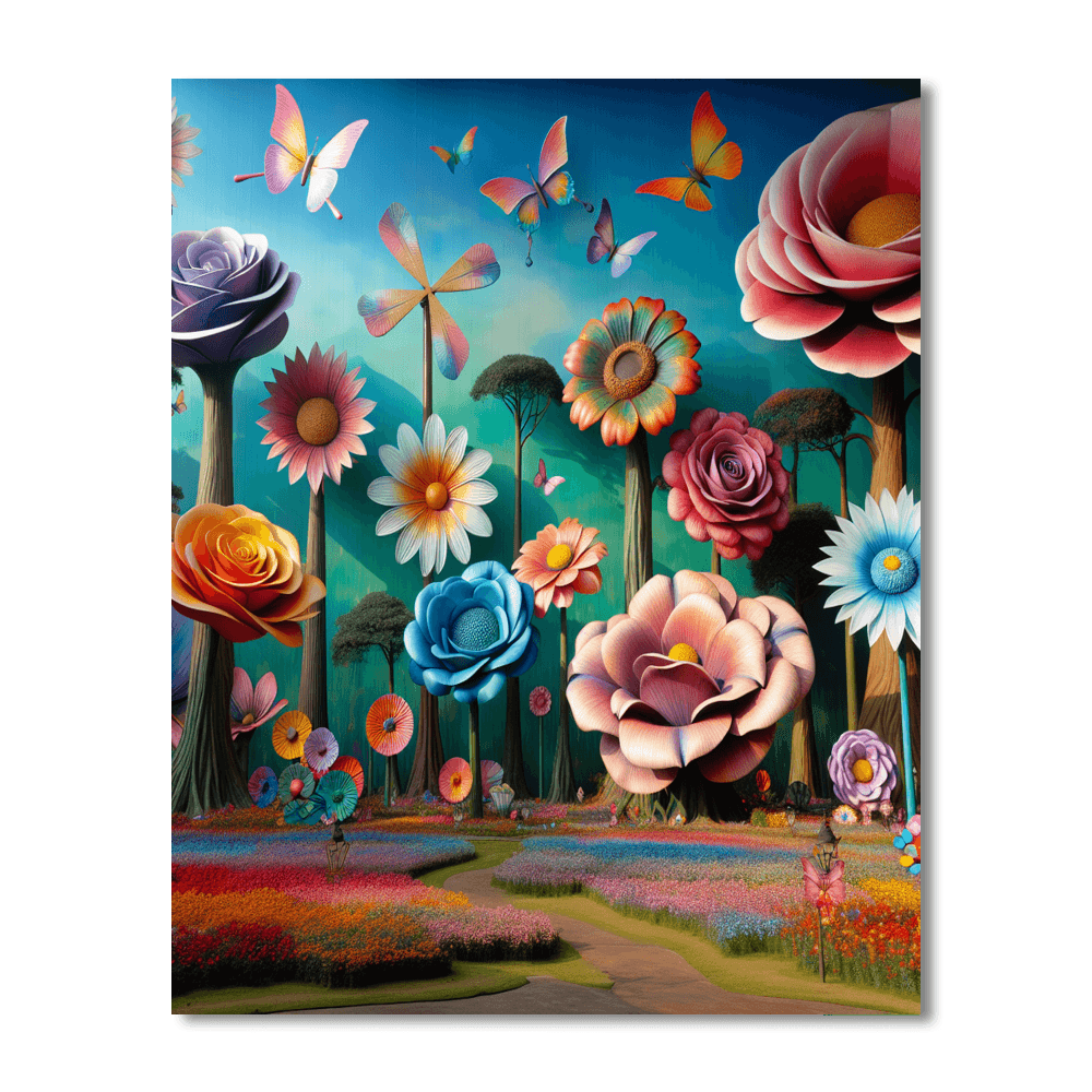 Fantasy Flower Garden Painting By Numbers Kit