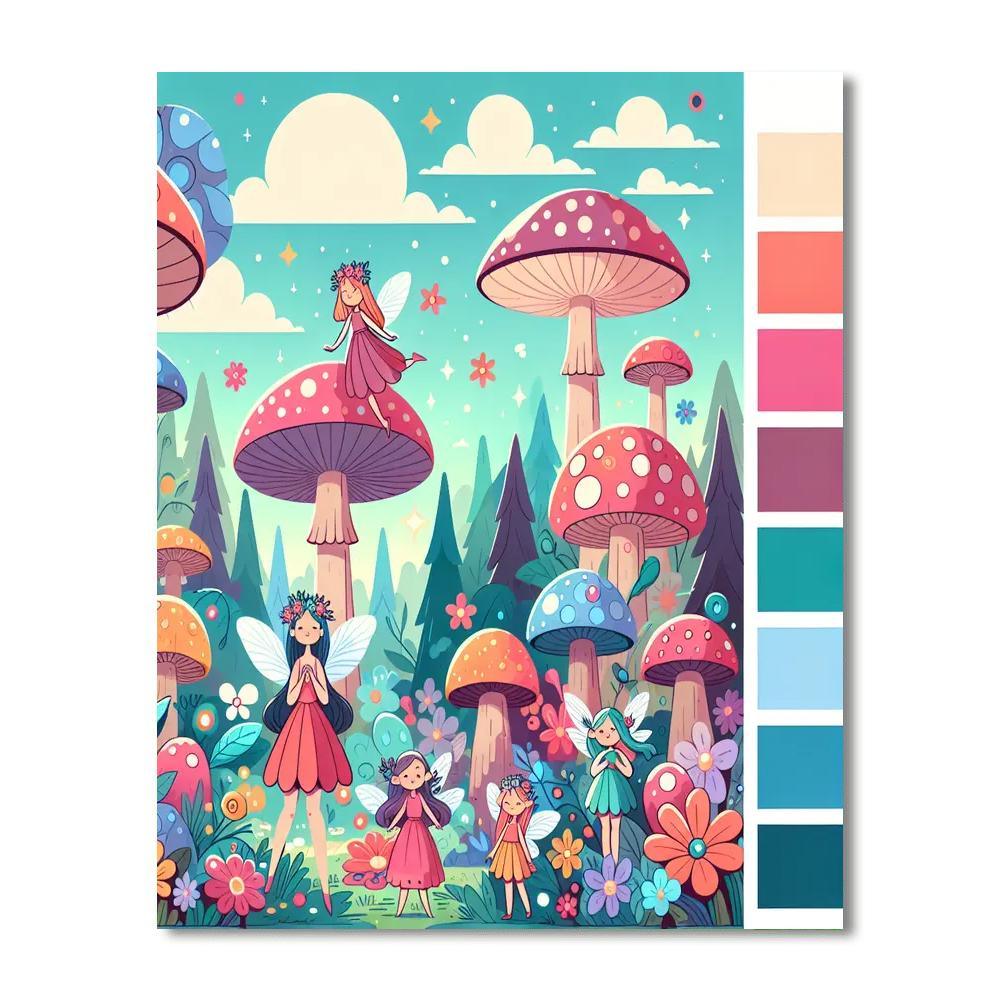 Enchanted Fairy Wonderland Numbered Painting Kits