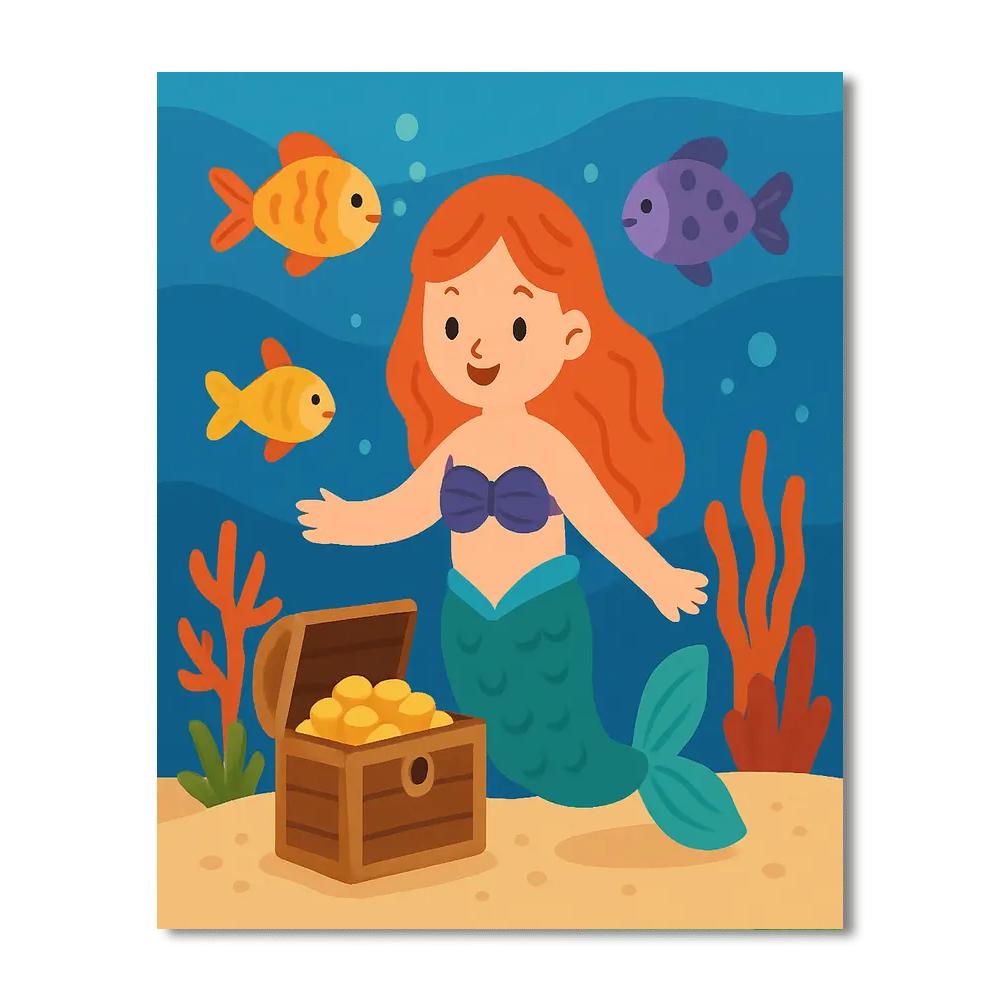 Underwater Mermaid's Secret Paint By Number