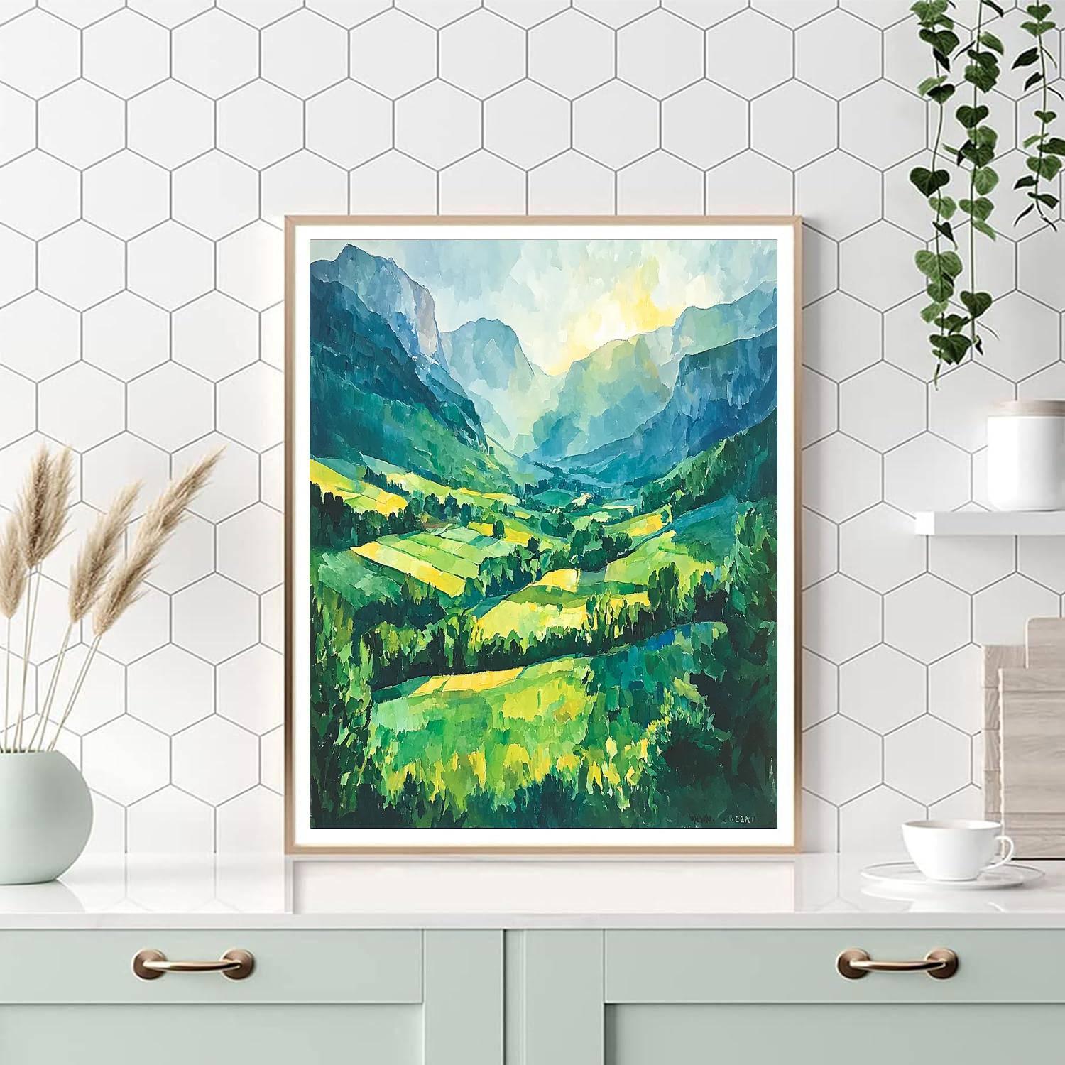 Paul Cézanne Inspired Sunlit Valley  Paint By Number